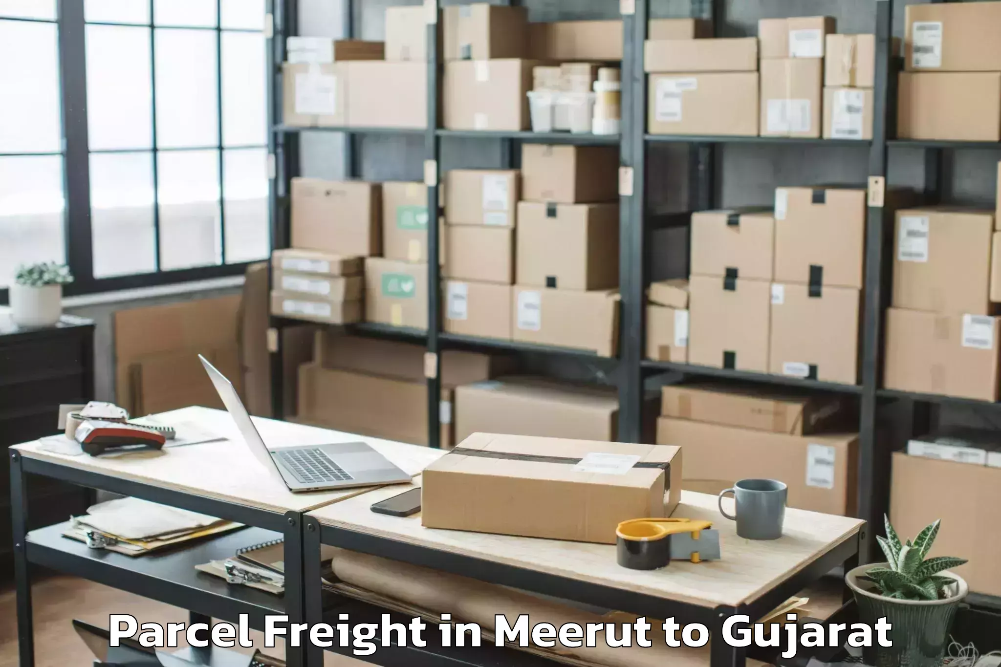 Top Meerut to Tharad Parcel Freight Available